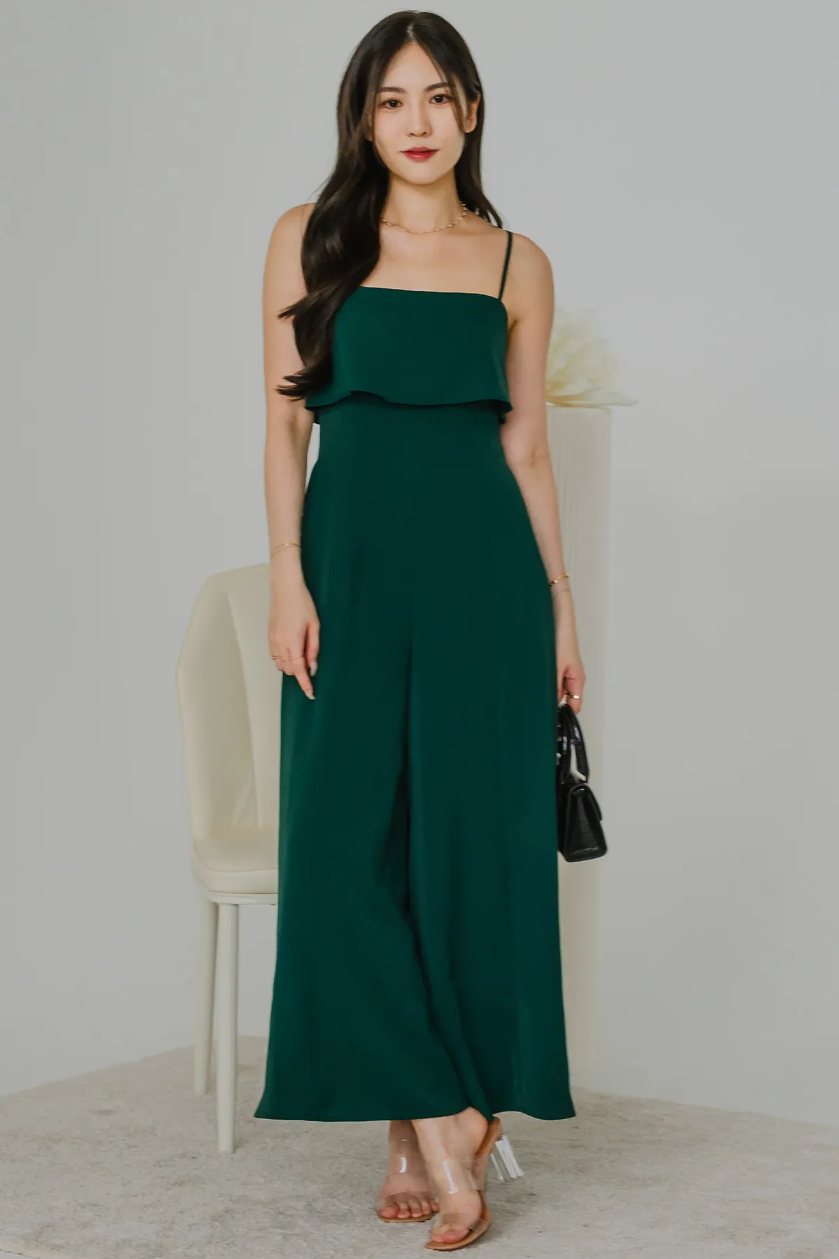 Holiday Padded Jumpsuit (Emerald)