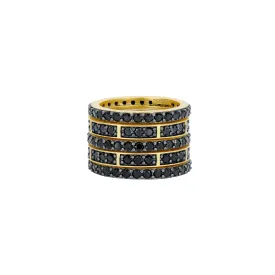 Industrial Finish Cobblestone 5-Stack Ring