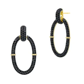 Industrial Finish Cobblestone Open Hoop Earrings