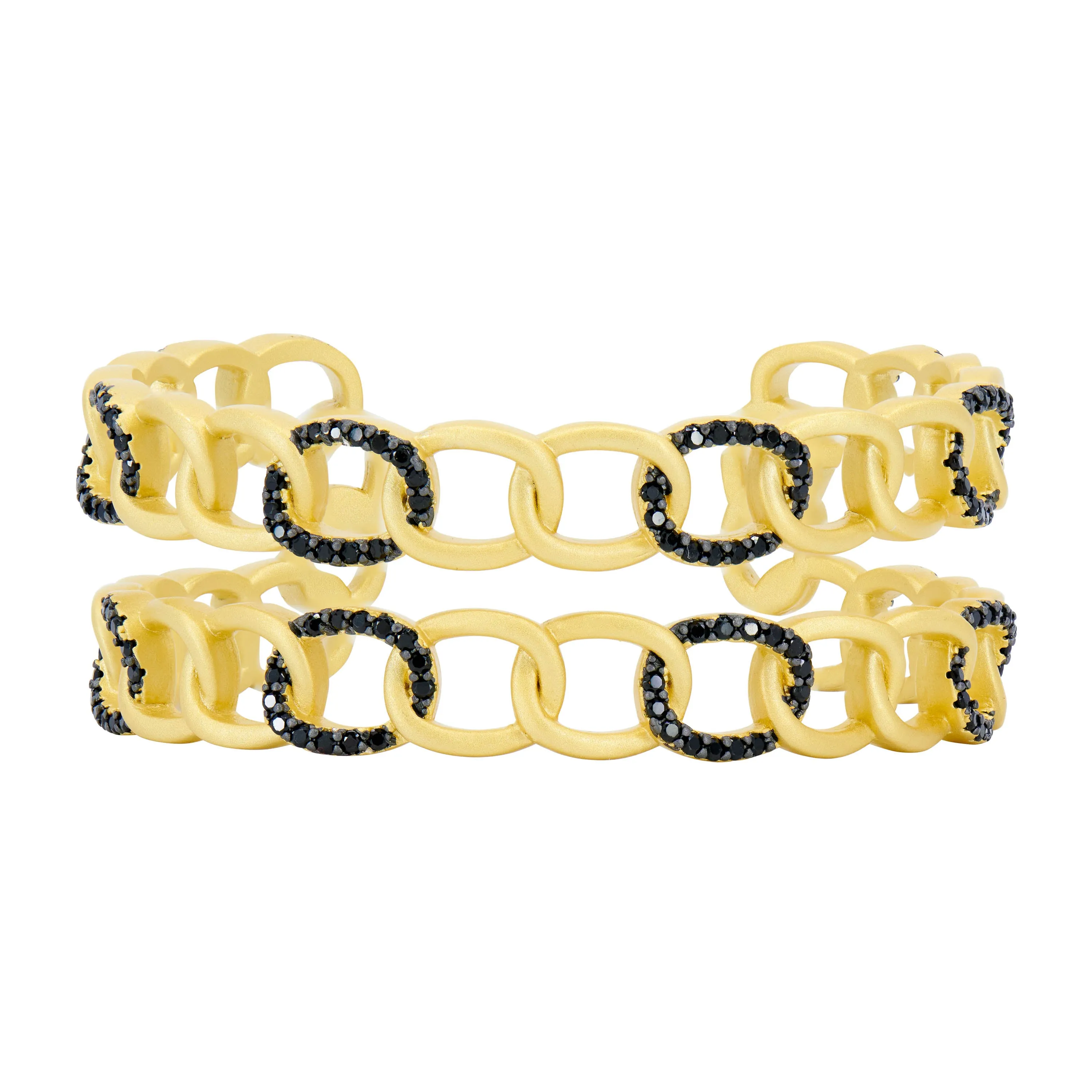 Industrial Finish Flat Chain Link Statement Cuff