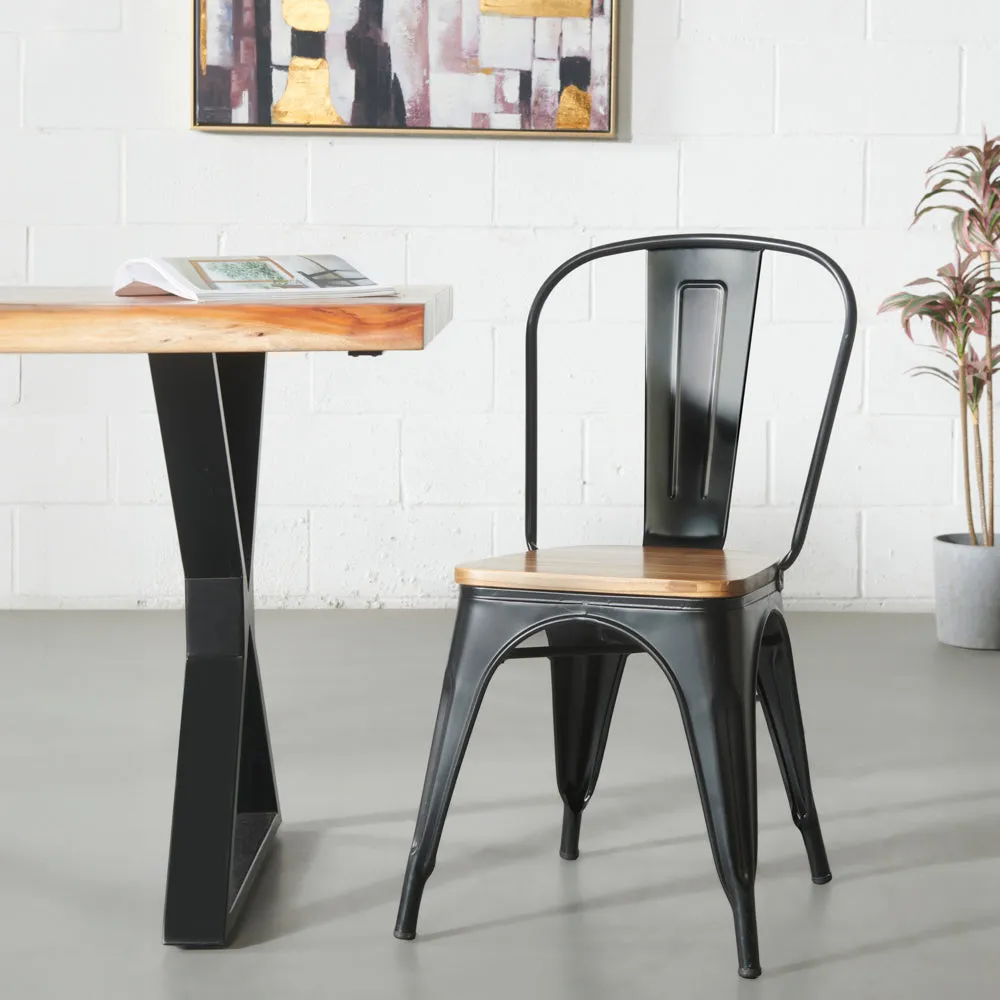 INDUSTRIE - Wooden Seat Dining Chair