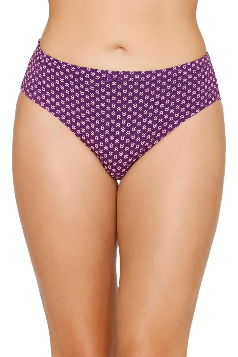 Inner Elastic Printed Mid Rise Bikini Panty (Pack of 3)