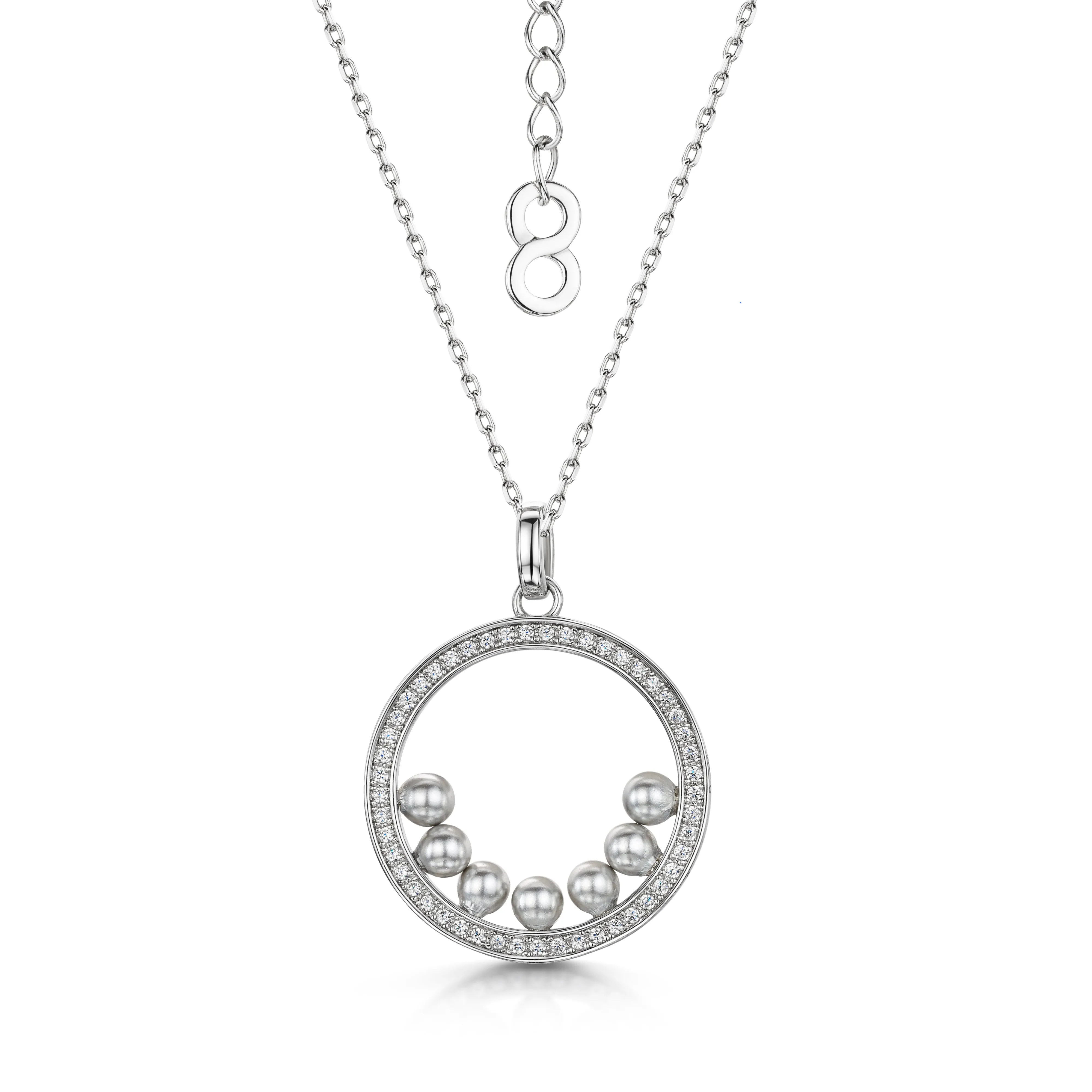 Isla Pendant - Rhodium