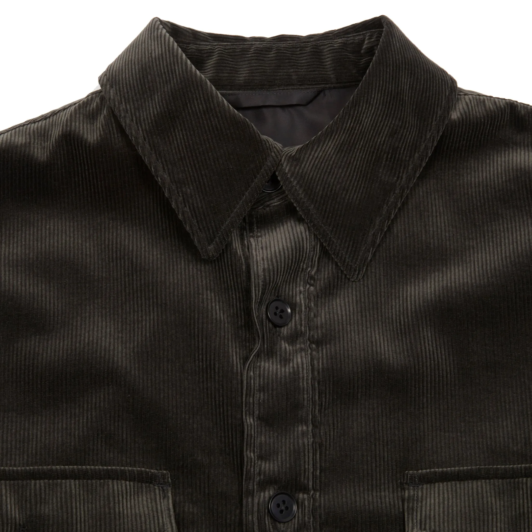 Kaptain Sunshine Corduroy CPO Shirt Jacket in Charcoal