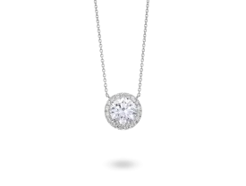 Lab-Grown Diamond 2ct. tw. Halo Pendant | White