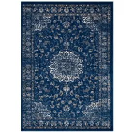 Lilja Distressed Vintage Persian Medallion Area Rug