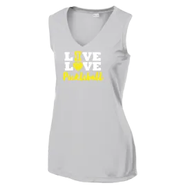 Live Love Pickleball | Women’s Sleeveless Athletic Shirt | 100% Polyester