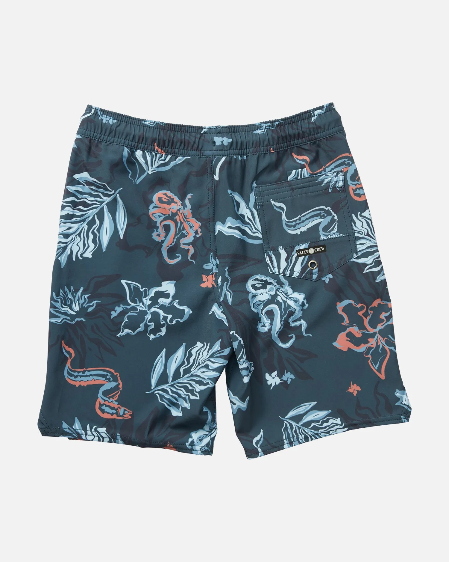 Lowtide Boys Dark Slate Elastic Boardshort