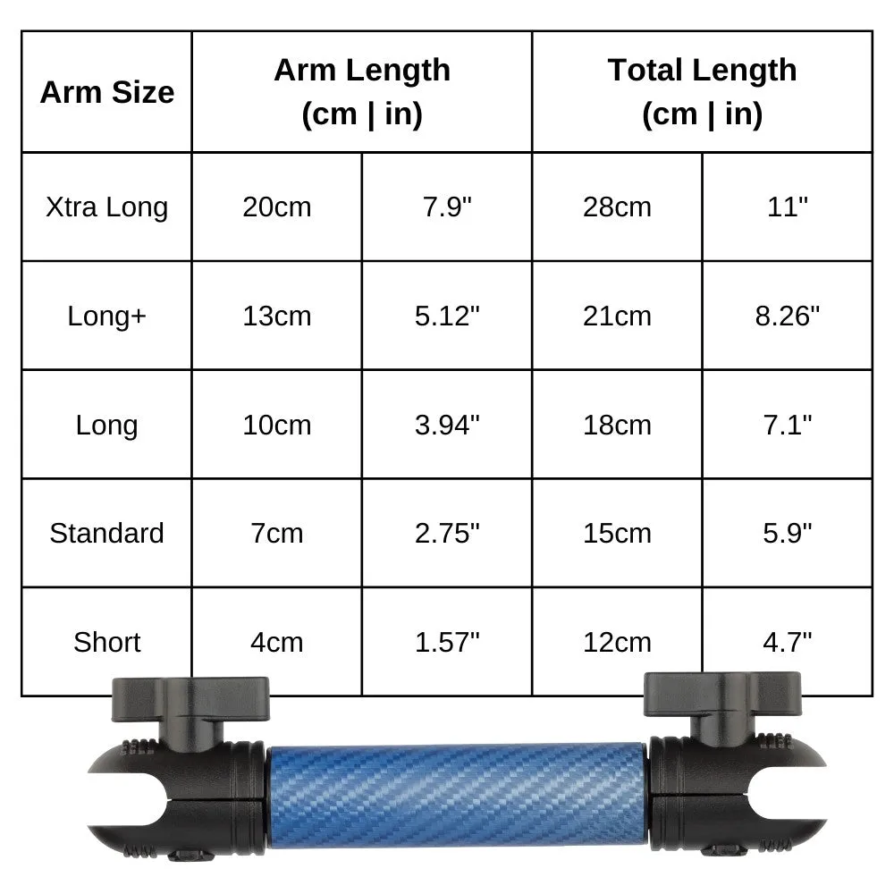 Matte Color Carbon Fiber Mounting Arms