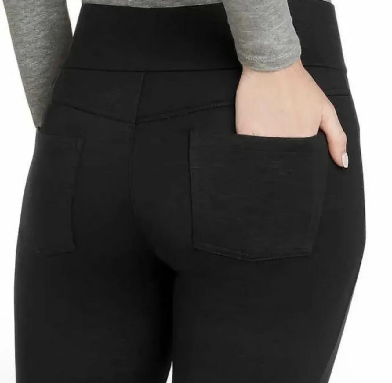 Matty M High Waist Pull On Slub Skinny Leggings Size: S