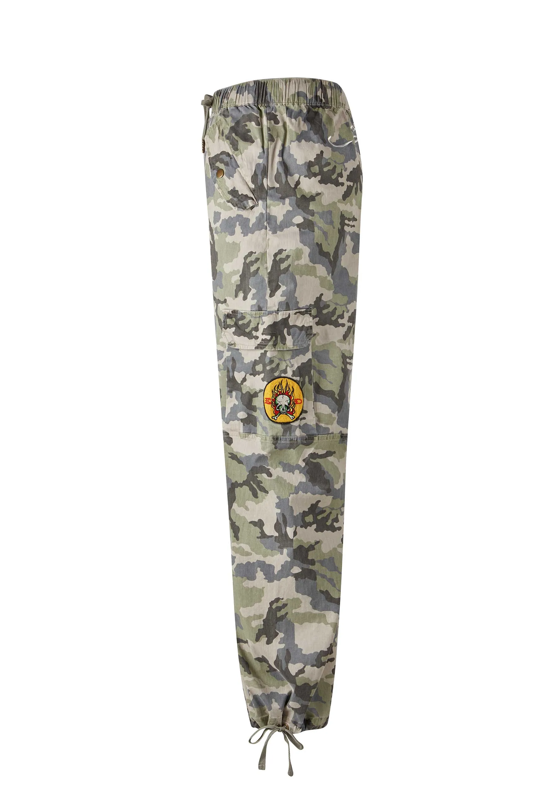 Mens Nyc Drag Woven Combat Trousers - Camo