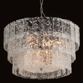 Murano  Martellato Glass Mid-Century Pendant Light