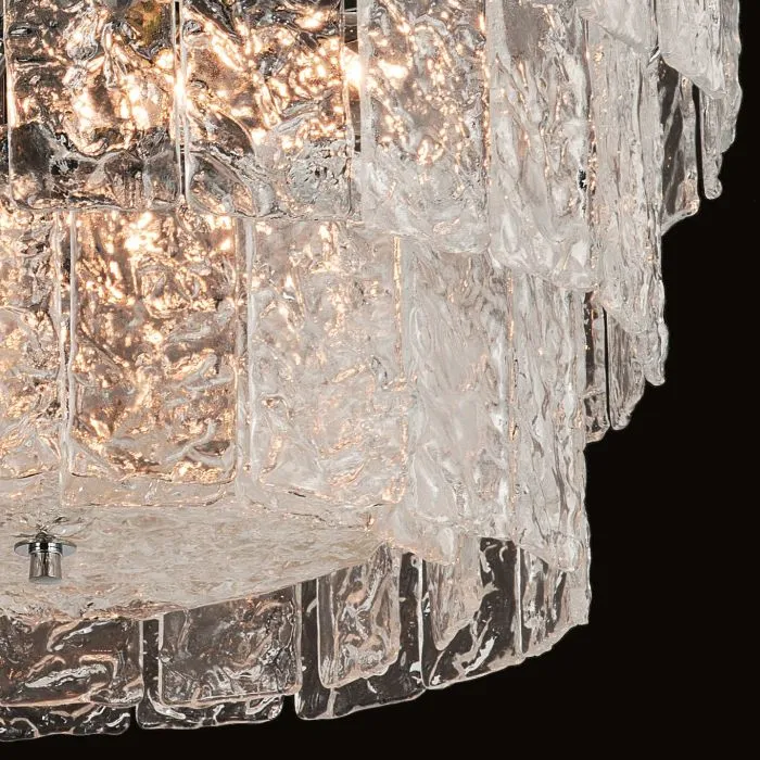 Murano  Martellato Glass Mid-Century Pendant Light