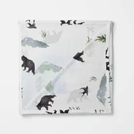 Muslin Swaddle Blanket, Organic - Bears