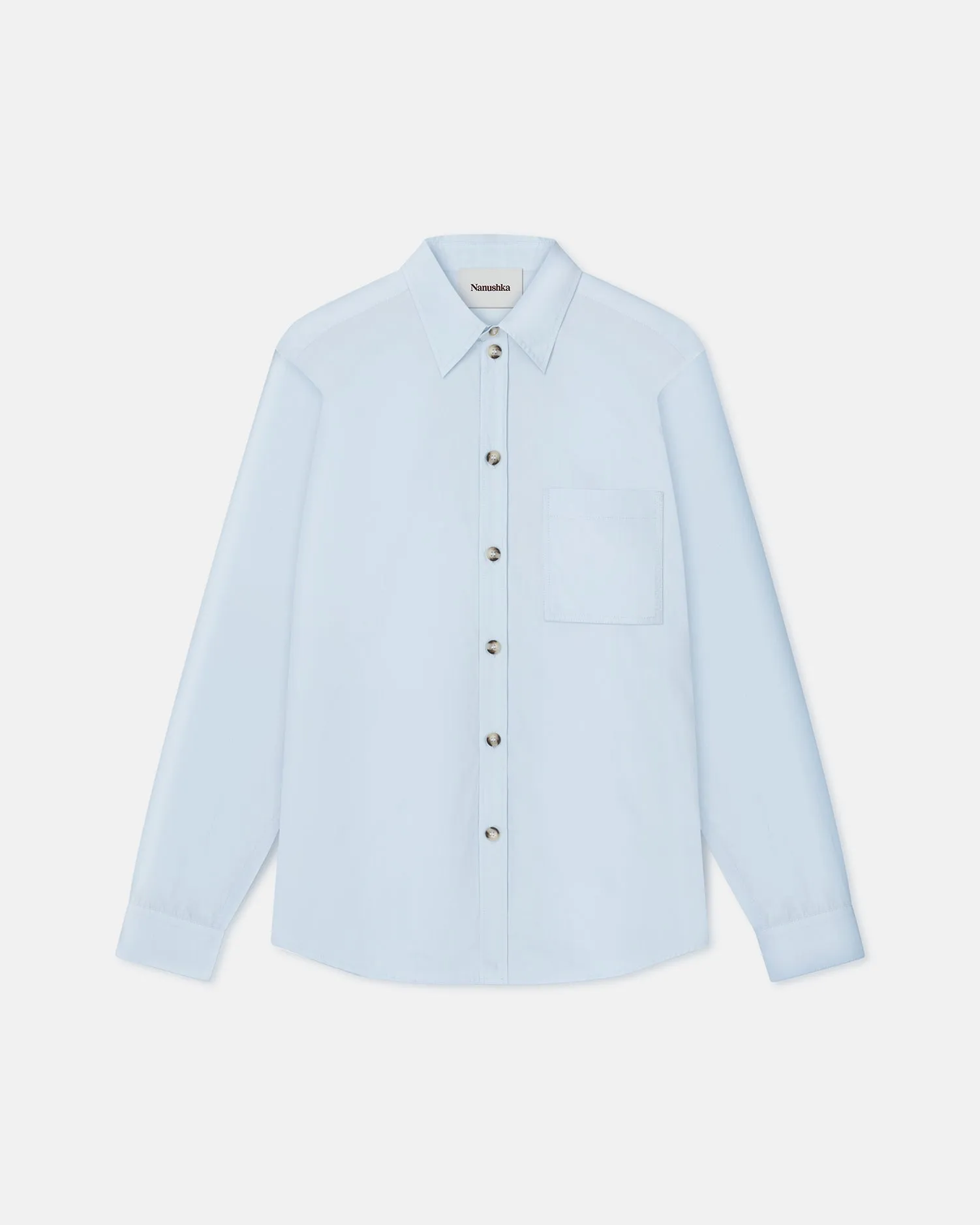 Mya - Light Poplin Shirt - Sky Blue