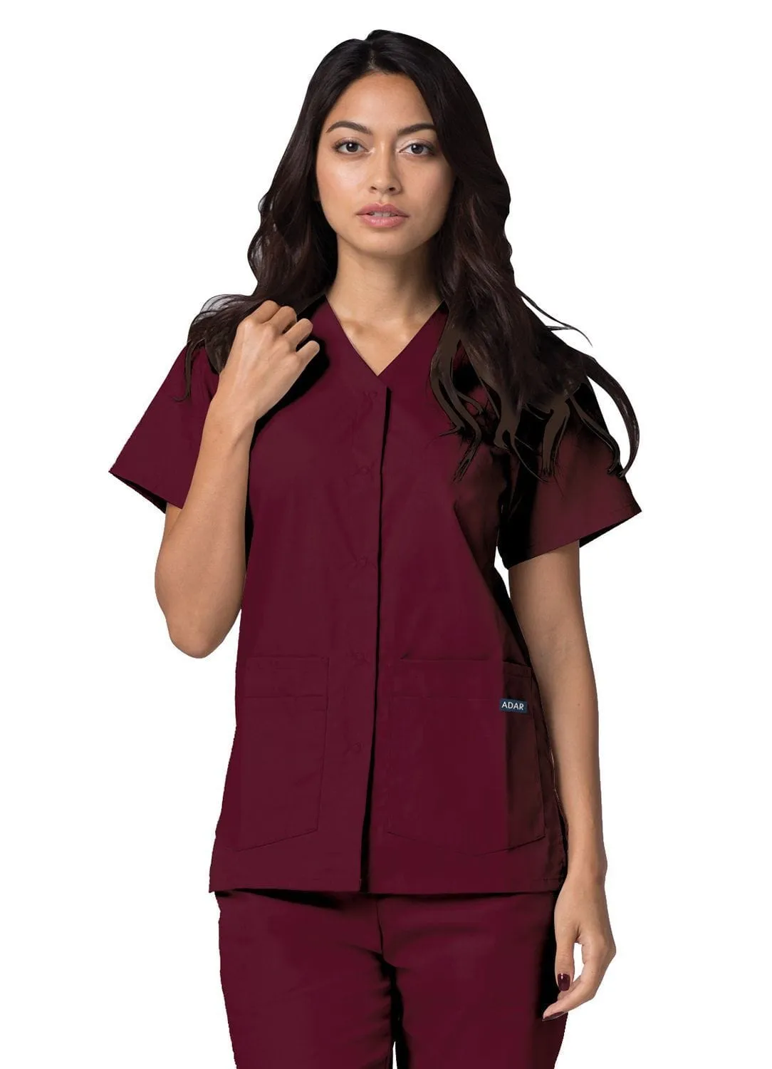 NDC ADAR Universal Snap Front Top Burgundy NDC-604B