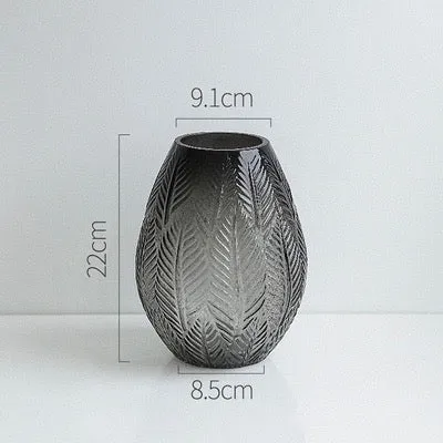 Nordic Leaf Glass Vase