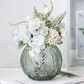 Nordic Leaf Glass Vase