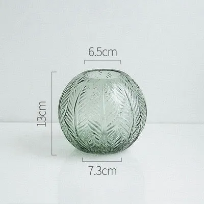 Nordic Leaf Glass Vase