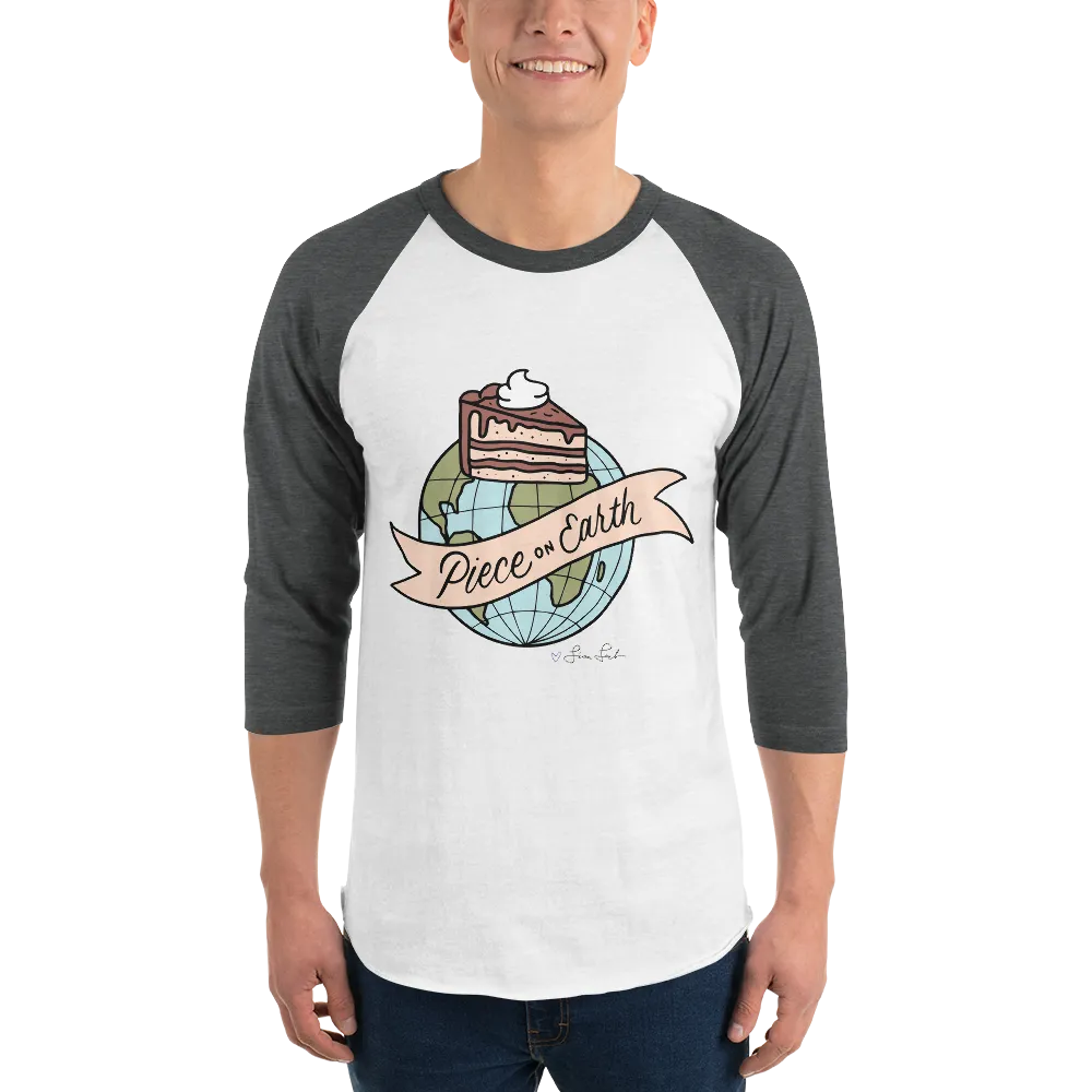 Piece On Earth 3/4 Sleeve Raglan Shirt (Color)