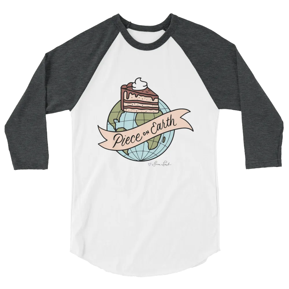 Piece On Earth 3/4 Sleeve Raglan Shirt (Color)