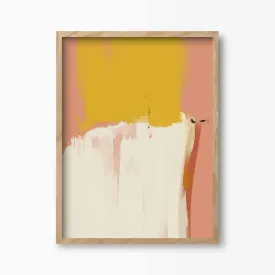 Pink & Yellow Abstract Art Print