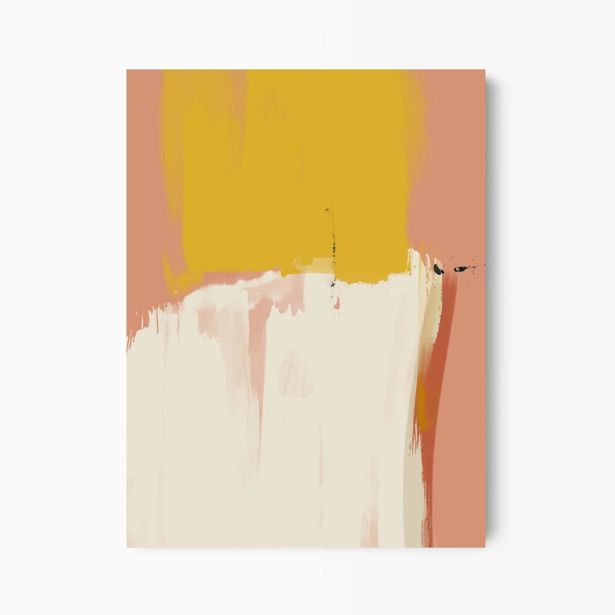 Pink & Yellow Abstract Art Print