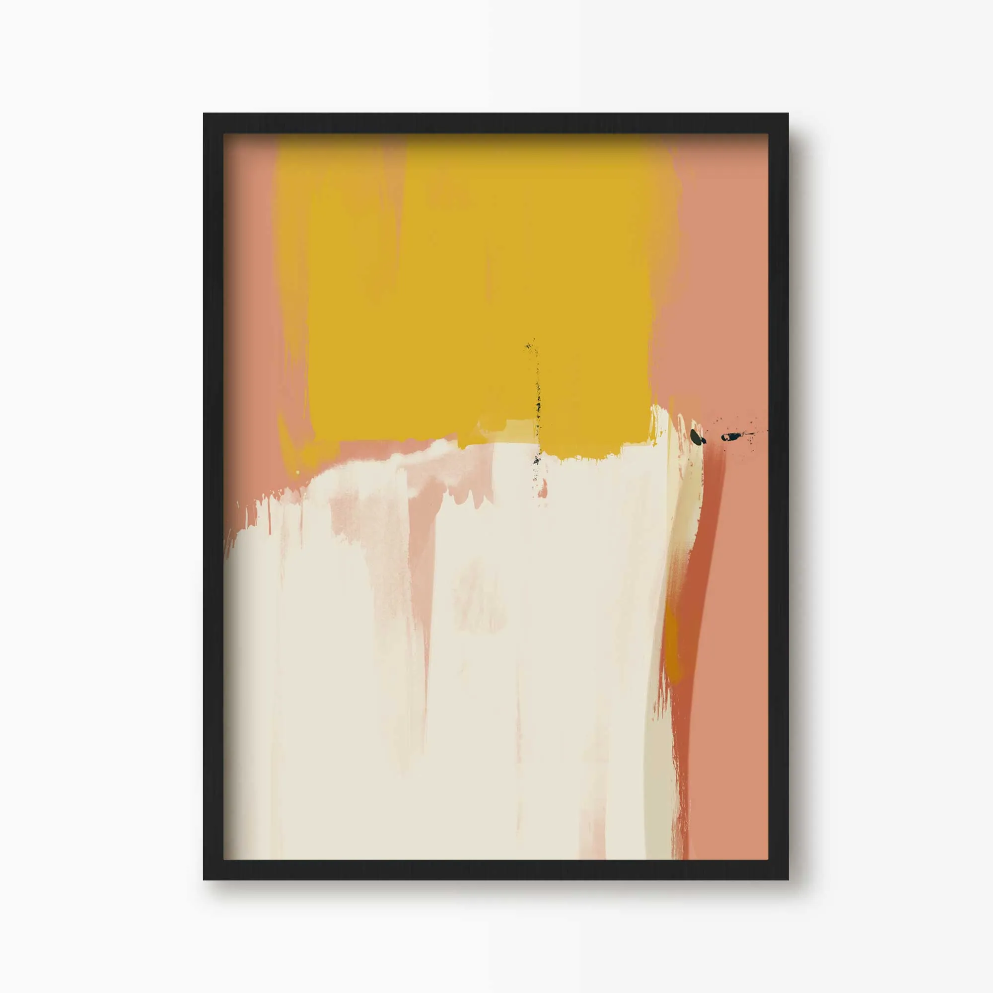 Pink & Yellow Abstract Art Print