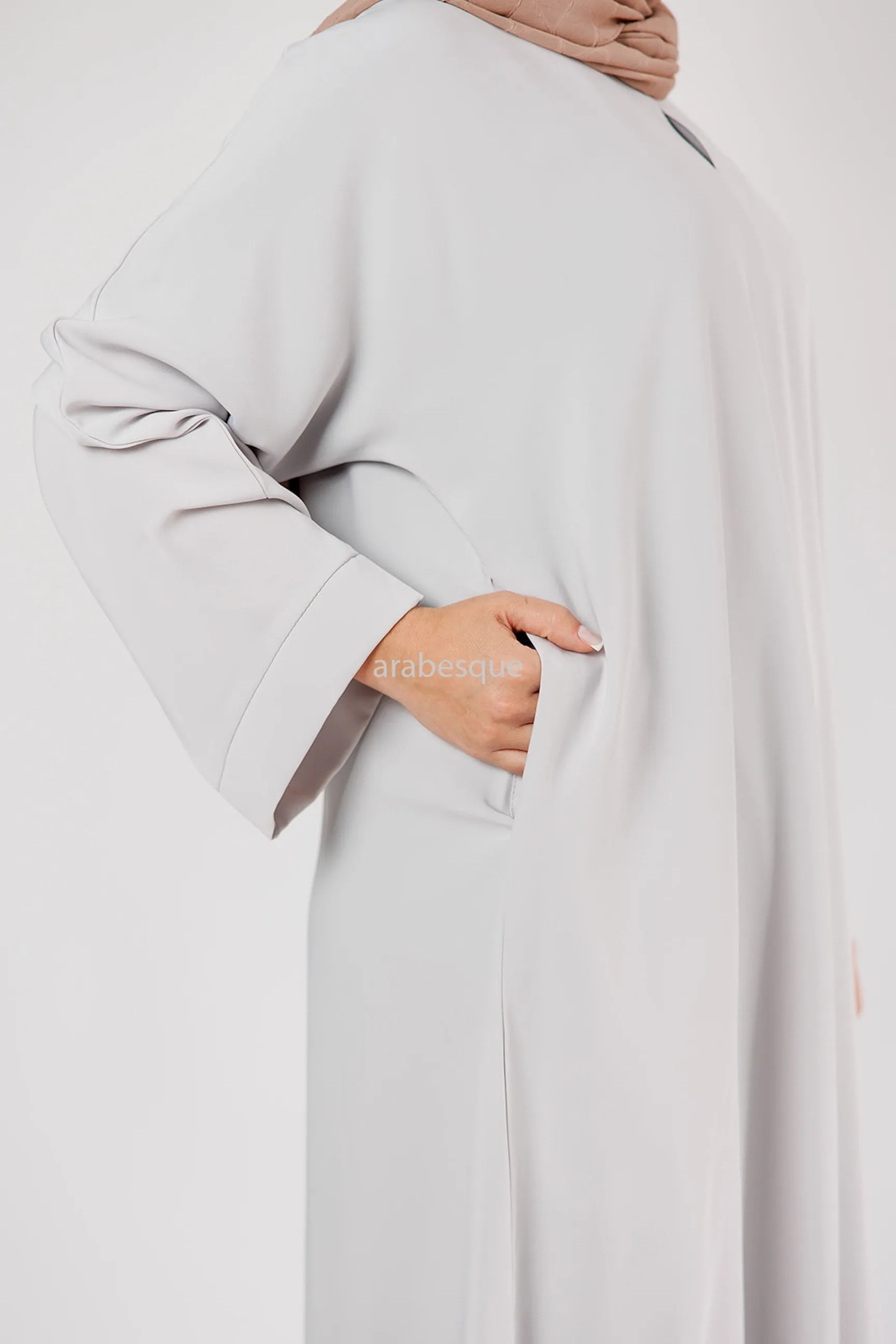 Premium Plain Closed Abaya With Pocket (Wide Sleeves) 13 Colours