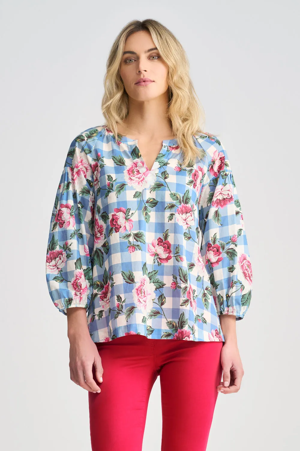 Puff Sleeve Cotton Top