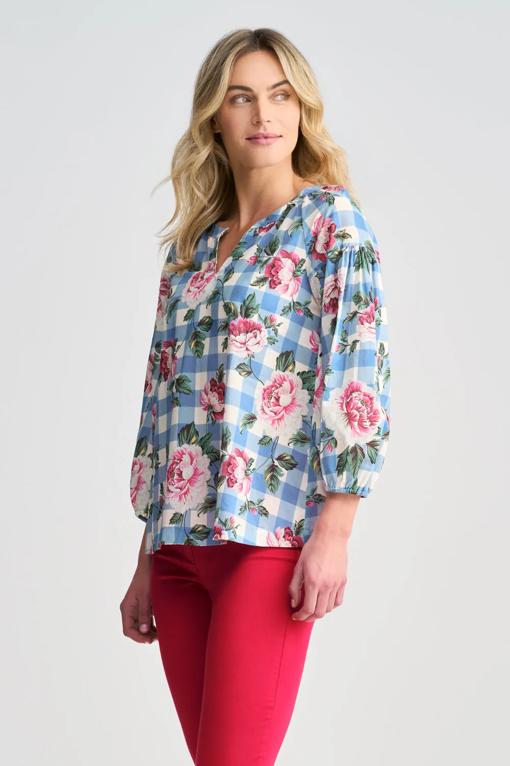 Puff Sleeve Cotton Top