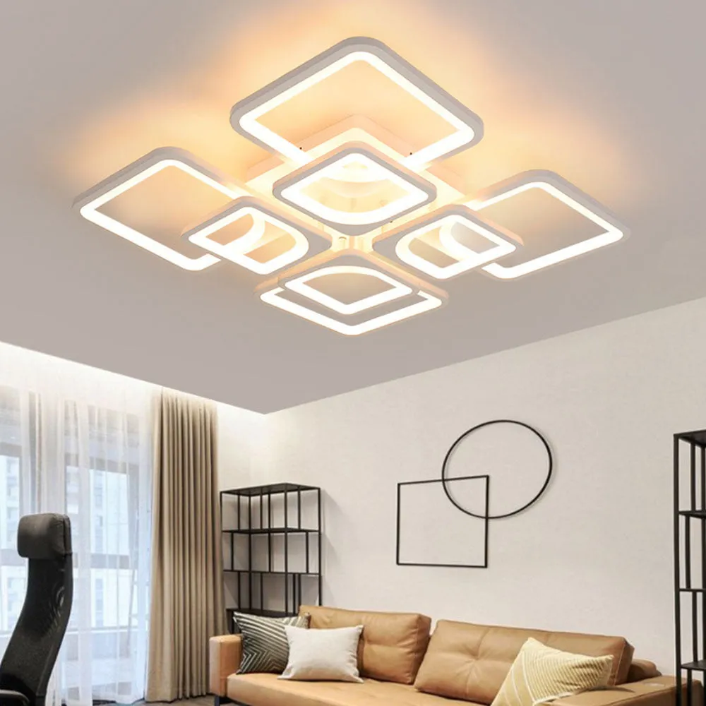 QIYI Kaoli PC Body Modern LED Ceiling Chandelier Remote Dimmable