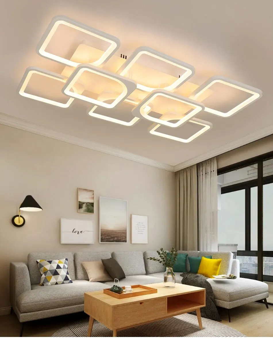 QIYI Kaoli PC Body Modern LED Ceiling Chandelier Remote Dimmable