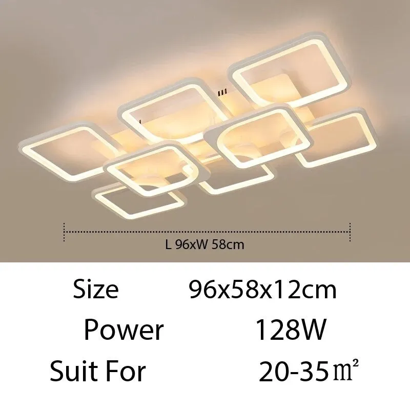 QIYI Kaoli PC Body Modern LED Ceiling Chandelier Remote Dimmable