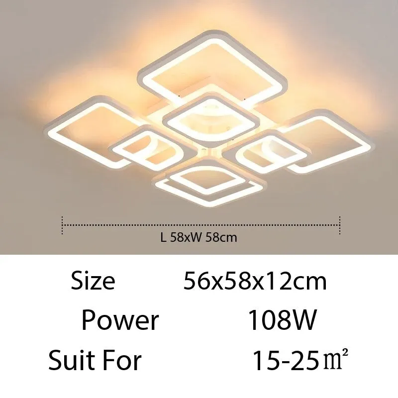 QIYI Kaoli PC Body Modern LED Ceiling Chandelier Remote Dimmable