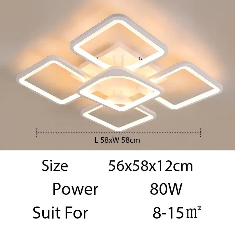 QIYI Kaoli PC Body Modern LED Ceiling Chandelier Remote Dimmable