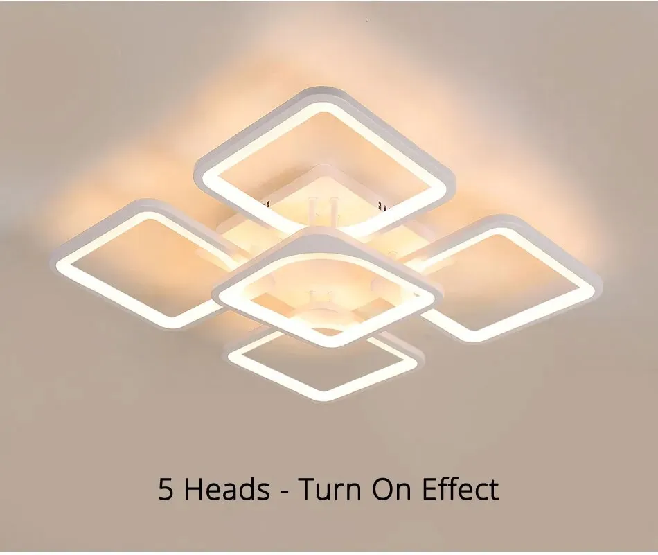 QIYI Kaoli PC Body Modern LED Ceiling Chandelier Remote Dimmable