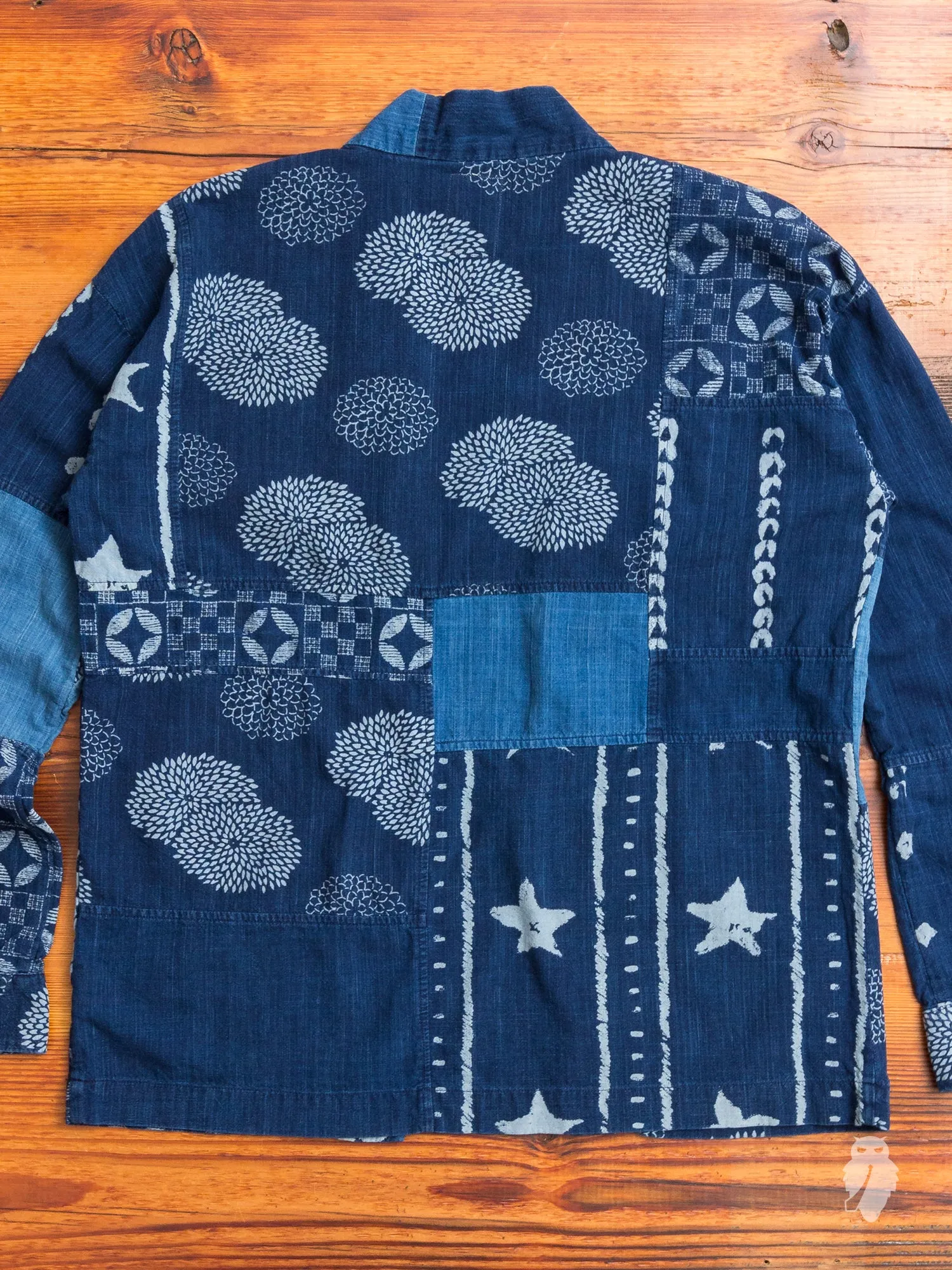 "Arts & Crafts" Haori Shirt in Indigo