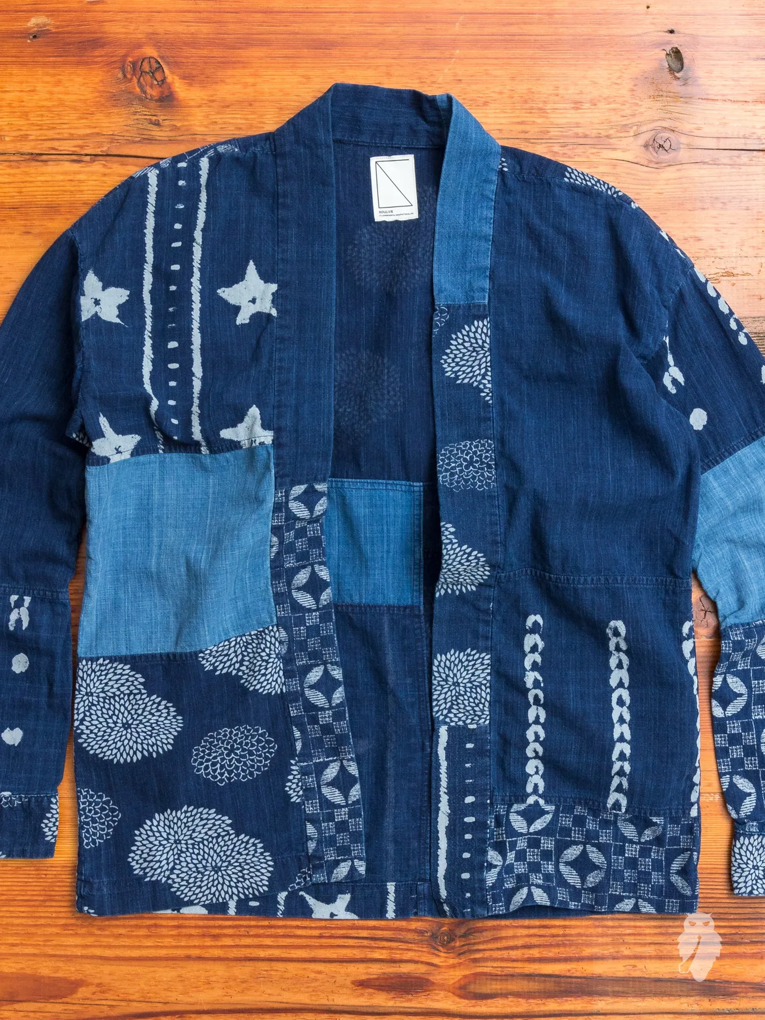 "Arts & Crafts" Haori Shirt in Indigo