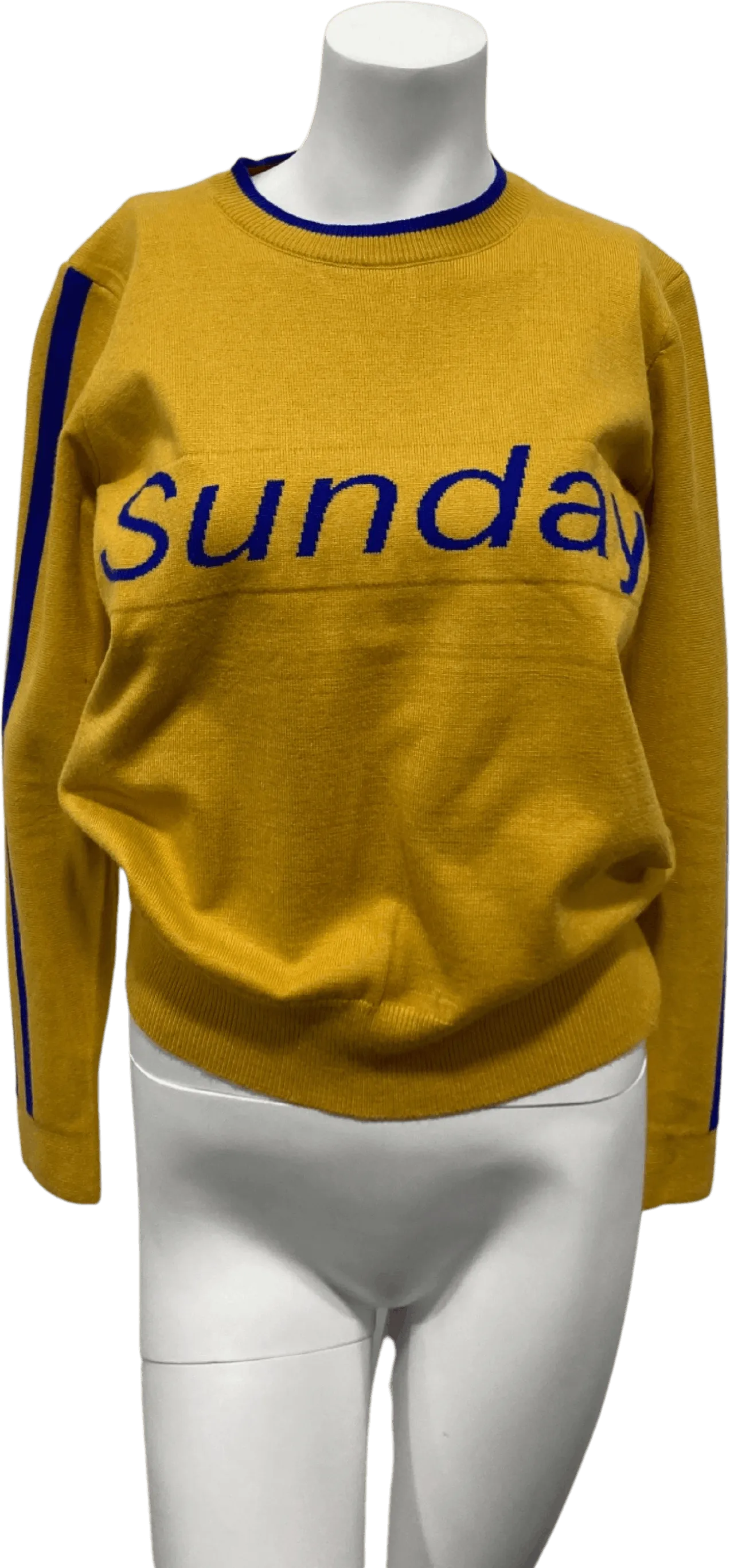 "sunday" Ochre Yellow Ringer Sweater by Sendrella