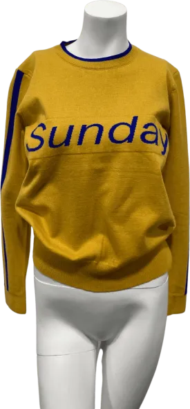 "sunday" Ochre Yellow Ringer Sweater by Sendrella