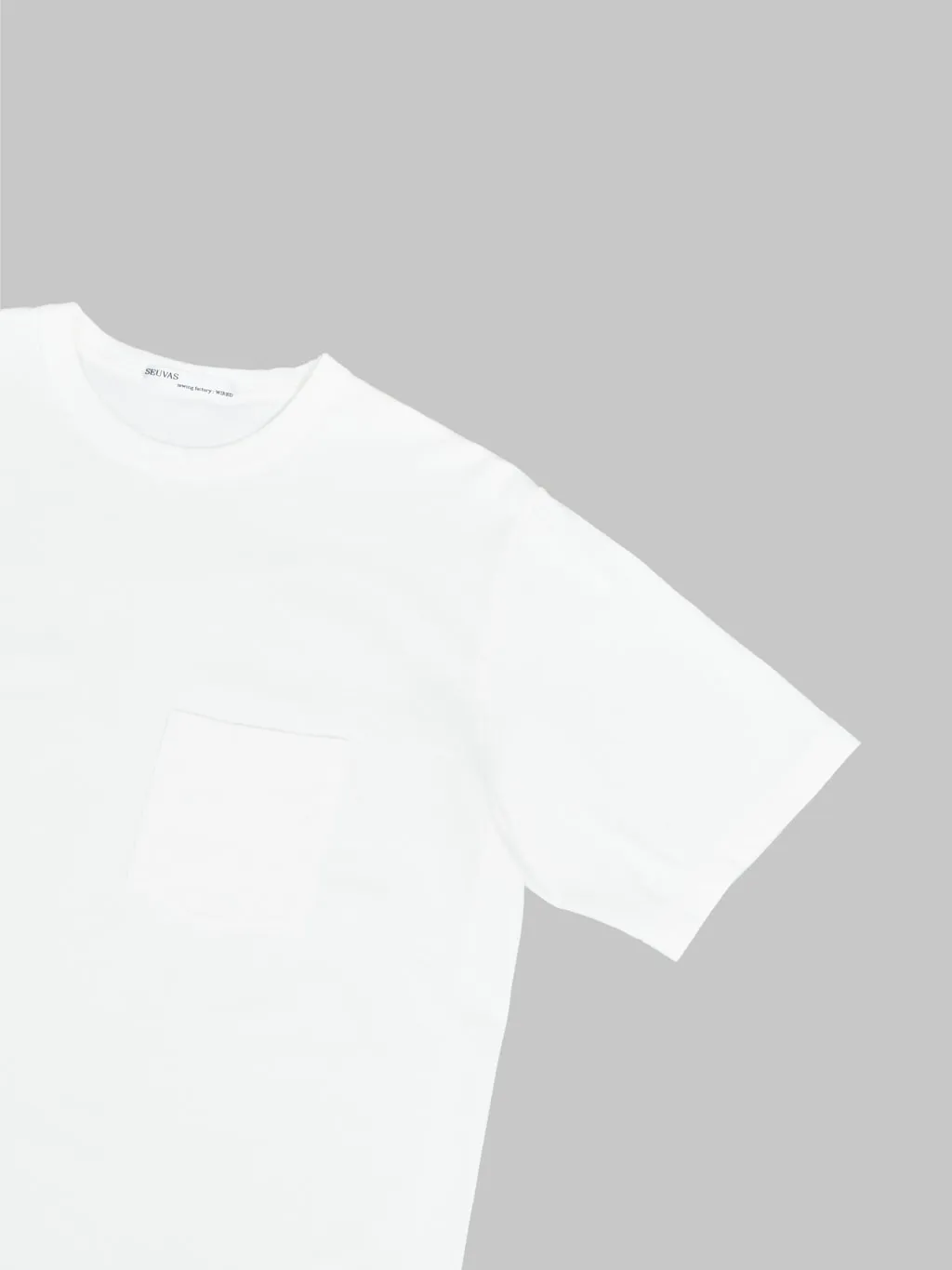 Seuvas Cotton Crew Neck T-Shirt Natural