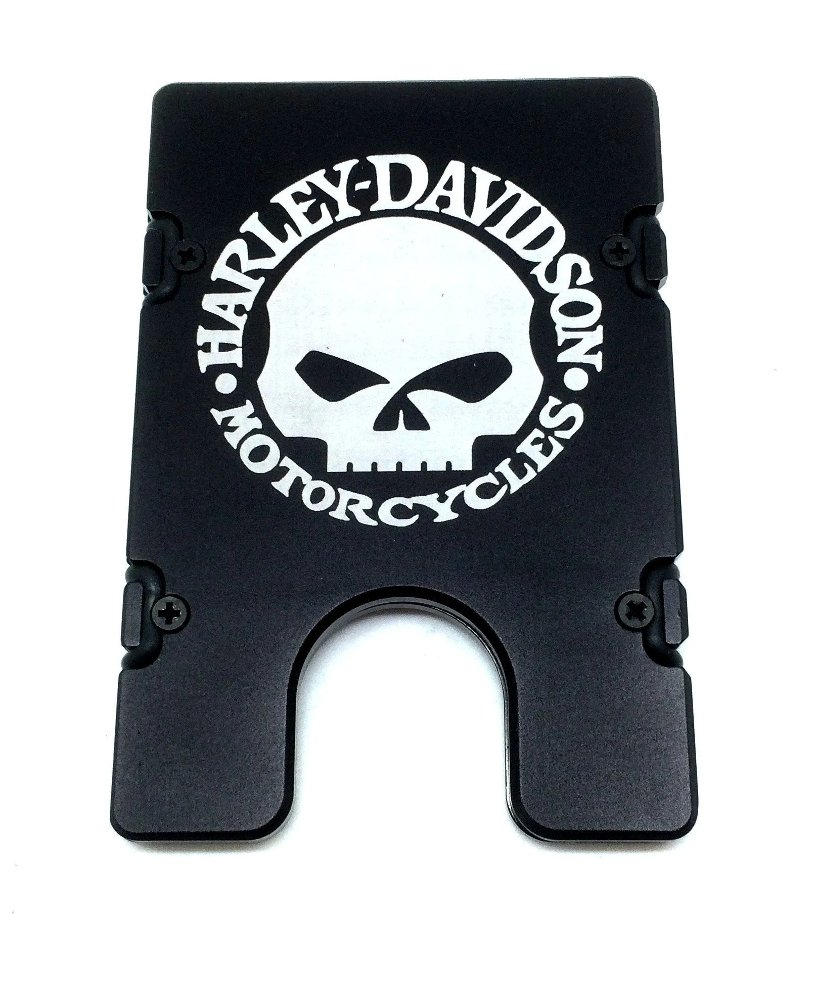 Skull with Harley -  BilletVault Aluminum Wallet