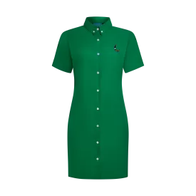 STAPLE LINEN DRESS-GREEN