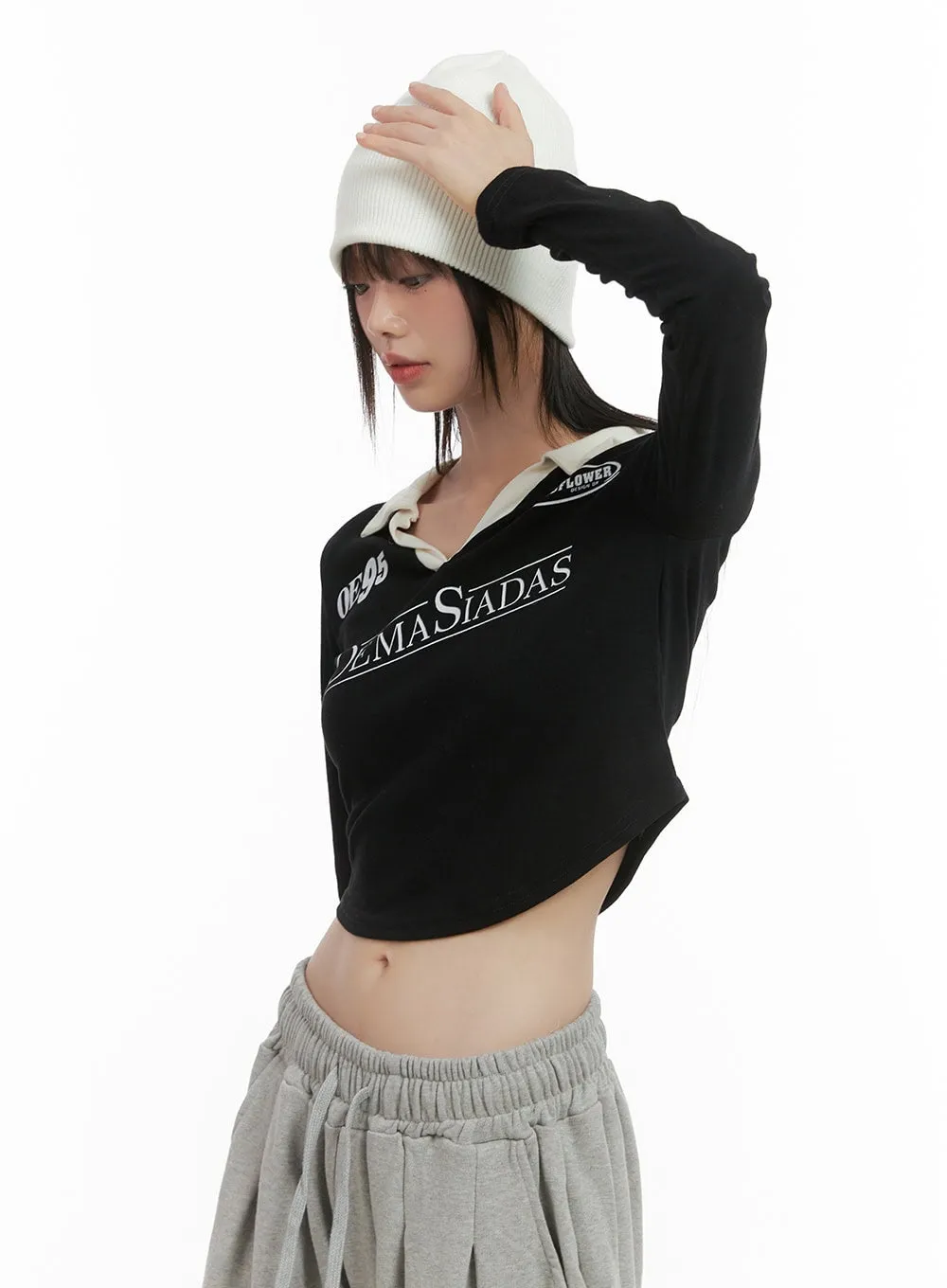 StretchFit Polyester Crop Shirt CS412