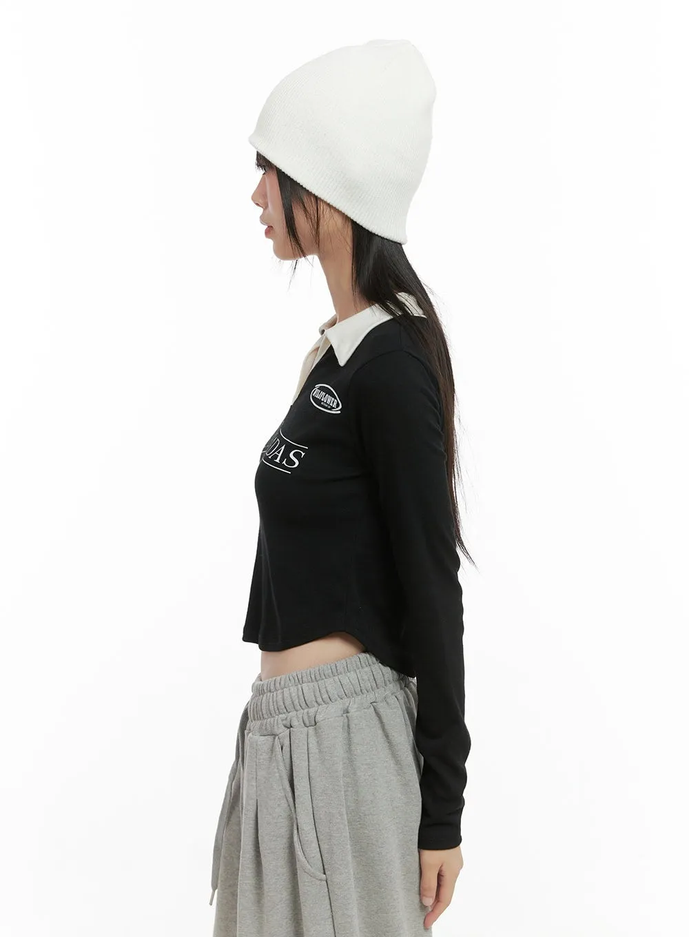 StretchFit Polyester Crop Shirt CS412