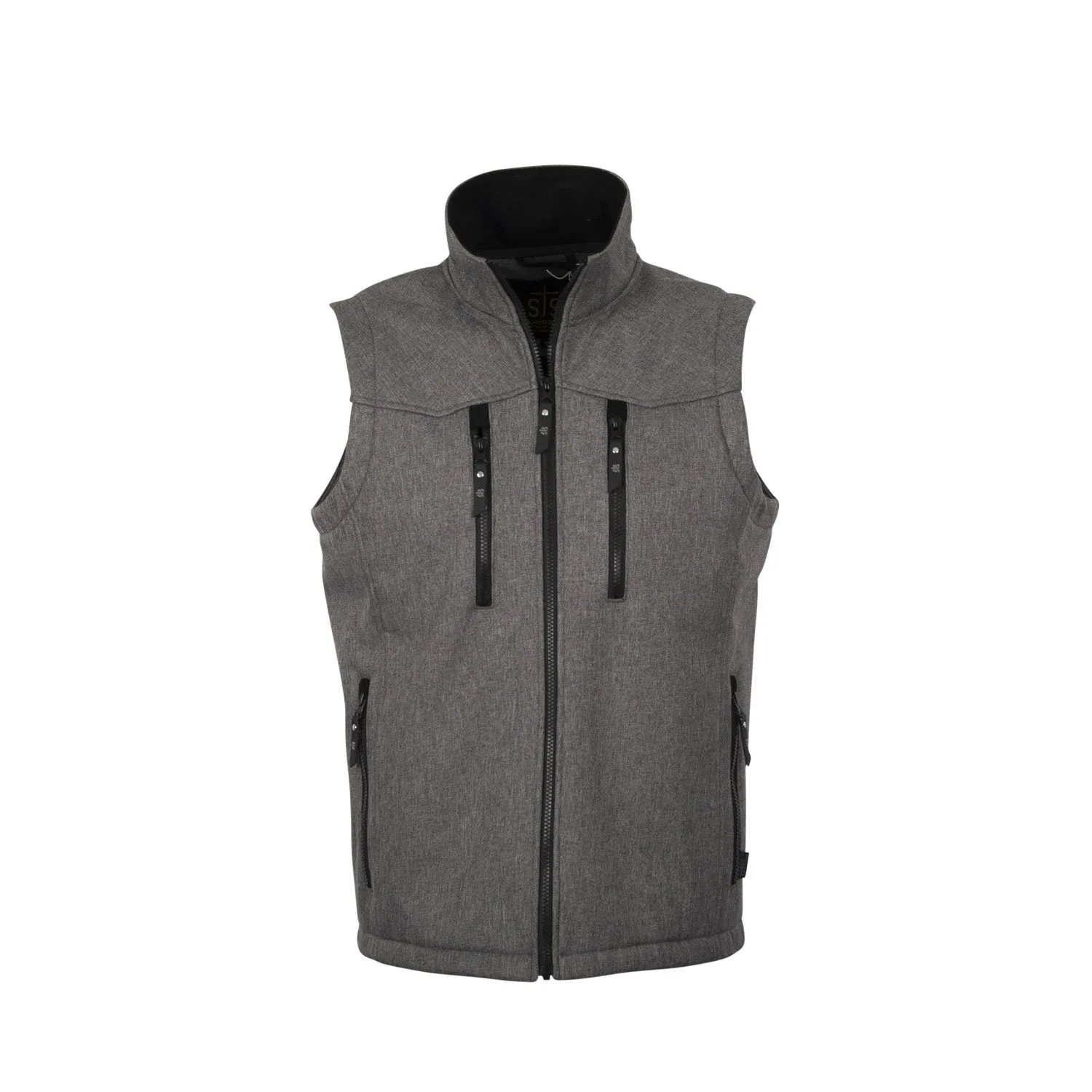 STS Ranchwear Youth Unisex Slack Heather Gray Poly/Spandex Softshell Vest