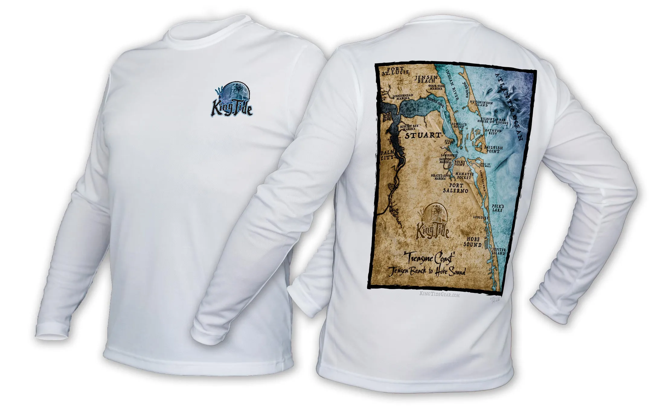 Stuart, FL / King Tide Blue Moon Chart Shirt