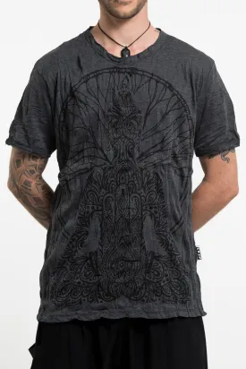 Sure Design Men's Hamsa Meditation T-Shirt Black