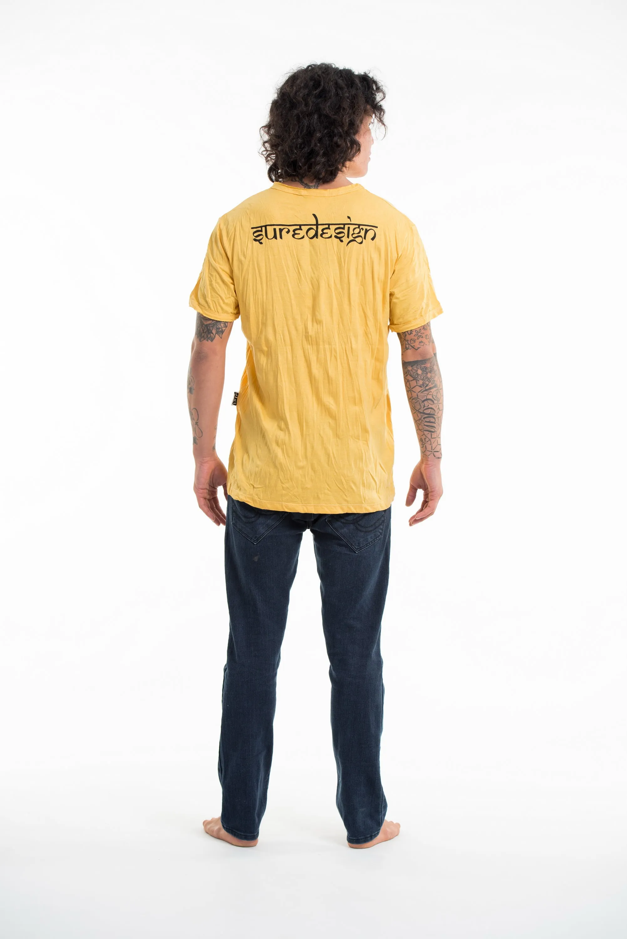 Sure Design Men's Hand of Om T-Shirt Yellow